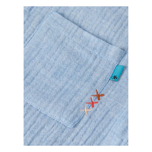 Scotch & Soda - Polo Chambray Shirt | Light Blue