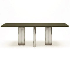 Gabrielle Paris - Chrysoline lacquered wood dining table | Khaki
