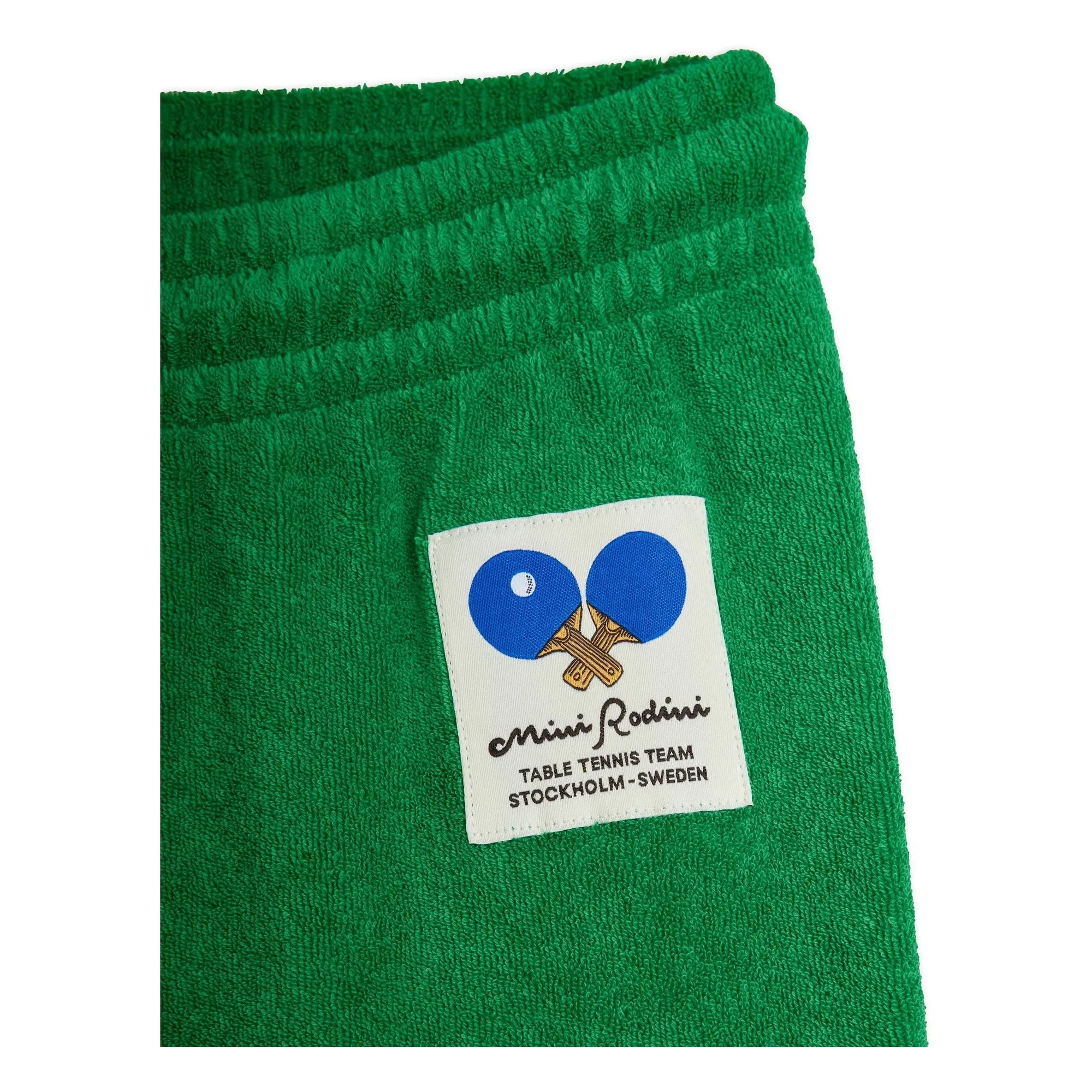 Mini Rodini - Organic cotton terry Ping Pong joggers | Green