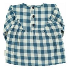 Piupiuchick - Organic Cotton Checkered Blouse | Blue