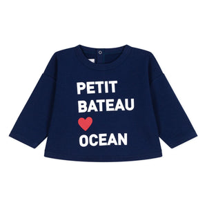 Petit Bateau - Bavarto Organic Cotton Sweatshirt | Navy