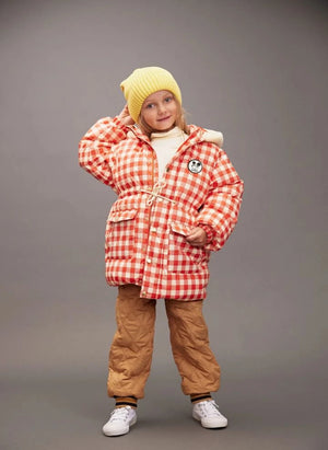 Mini Rodini - Ritzratz Gingham şişme mont | Kırmızı