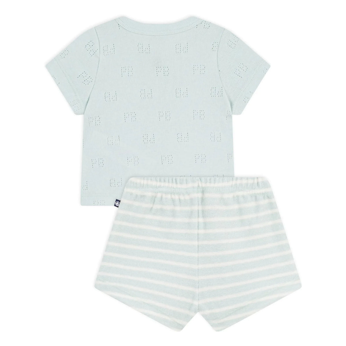Petit Bateau - Organic Cotton Towel and Shorts Set | Turquoise