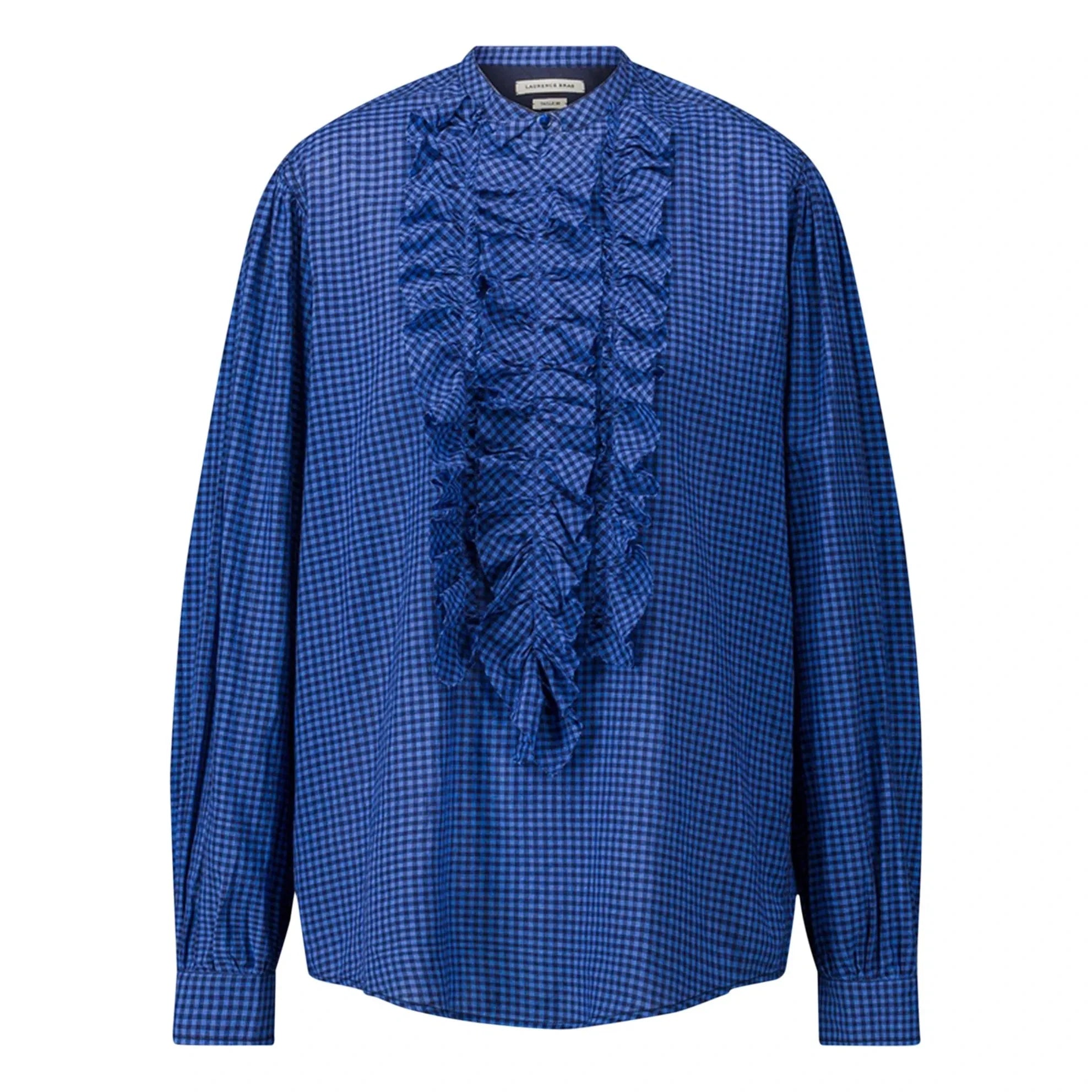 Laurence Bras - Magrita Cotton Gingham Blouse | Blue
