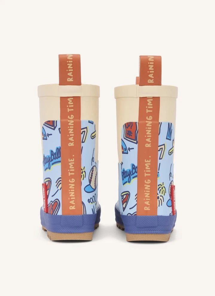 Hello Hossy - Baseball Themed Rain Boots | Blue