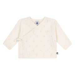 Petit Bateau - Pointelle Wool Cardigan | Ecru