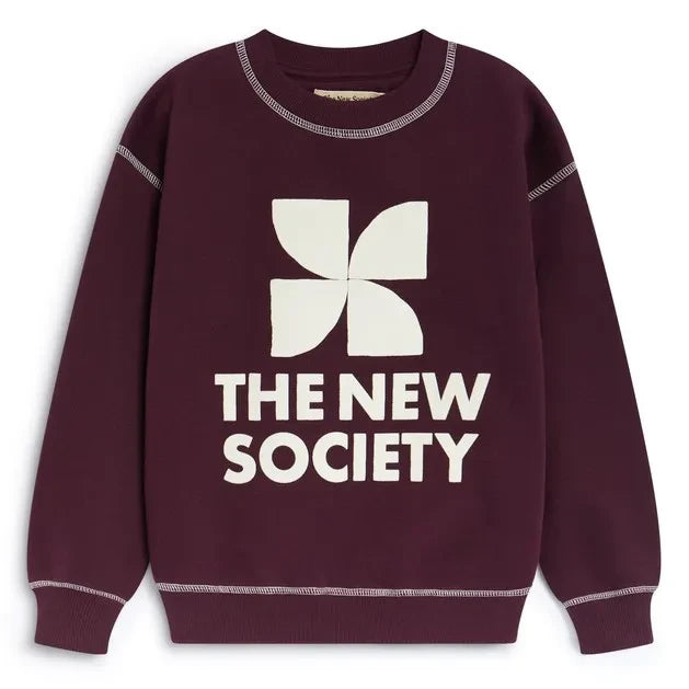 the new society - TNS Logo Sweatshirt | Bordo