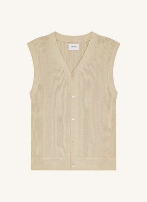 NN.07 - 6600 Organic Cotton Sleeveless Knitted Vest | Ecru