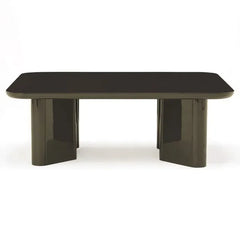 Gabrielle Paris - Thelma polished wood and glass coffee table | Khaki