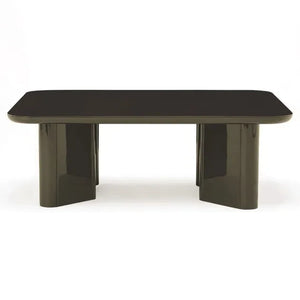 Gabrielle Paris - Thelma polished wood and glass coffee table | Khaki