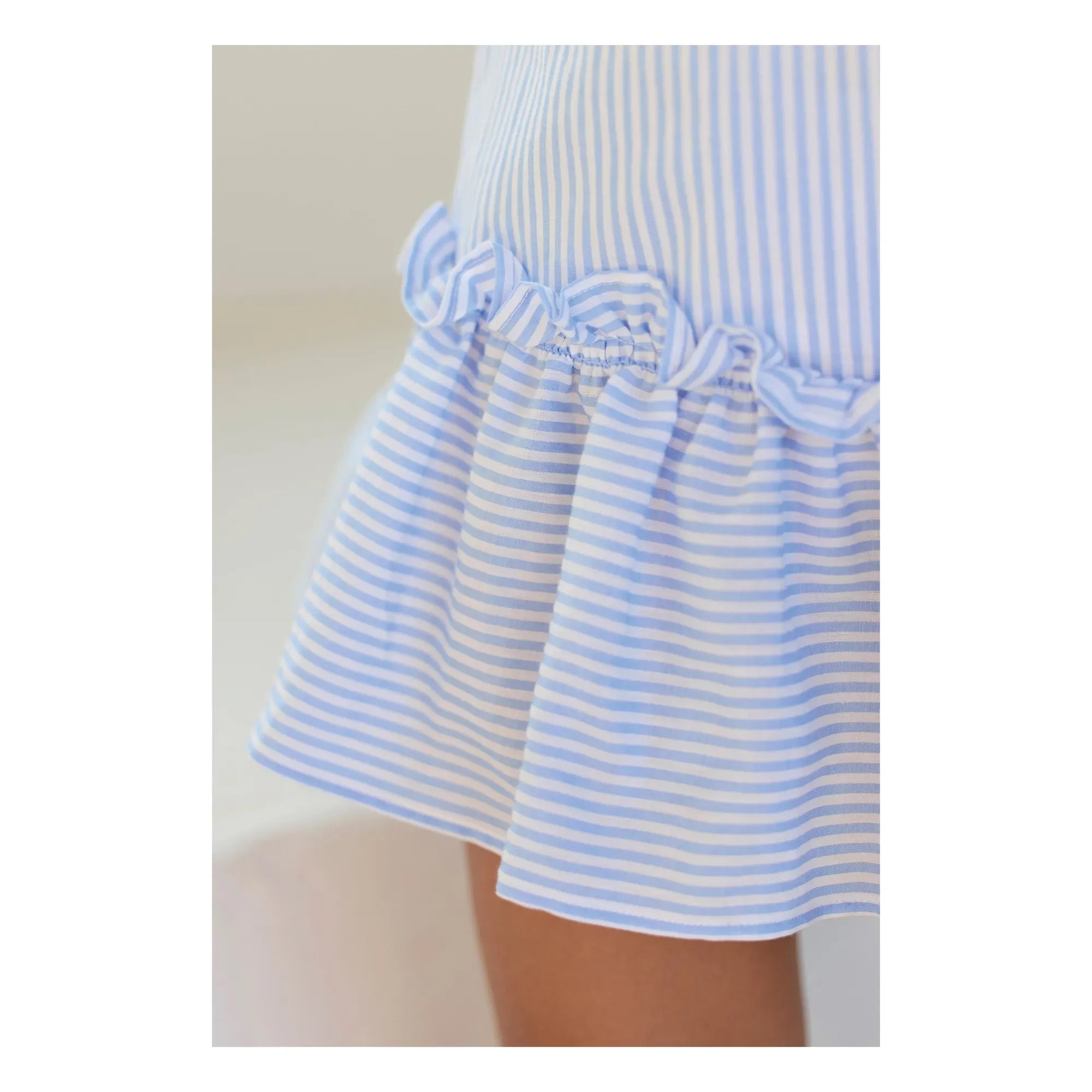 Tartine et Chocolat - Striped Ruffled Dress | Blue