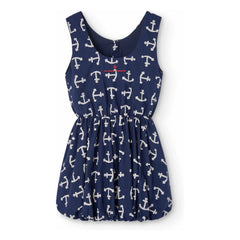 The Animals Observatory - Flamingo Organic Cotton Dress | Navy Blue