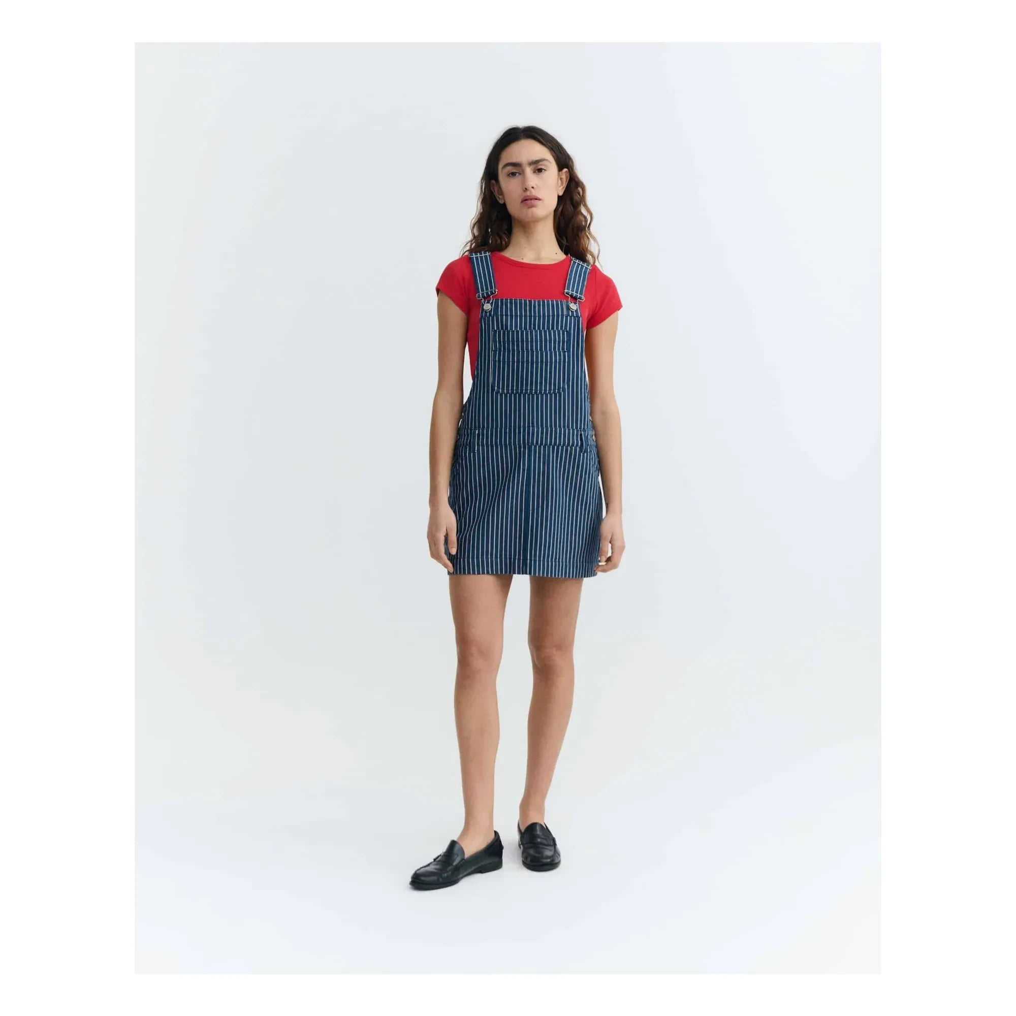 Thinking Mu - Rafaela Striped Organic Cotton Dress | Blue