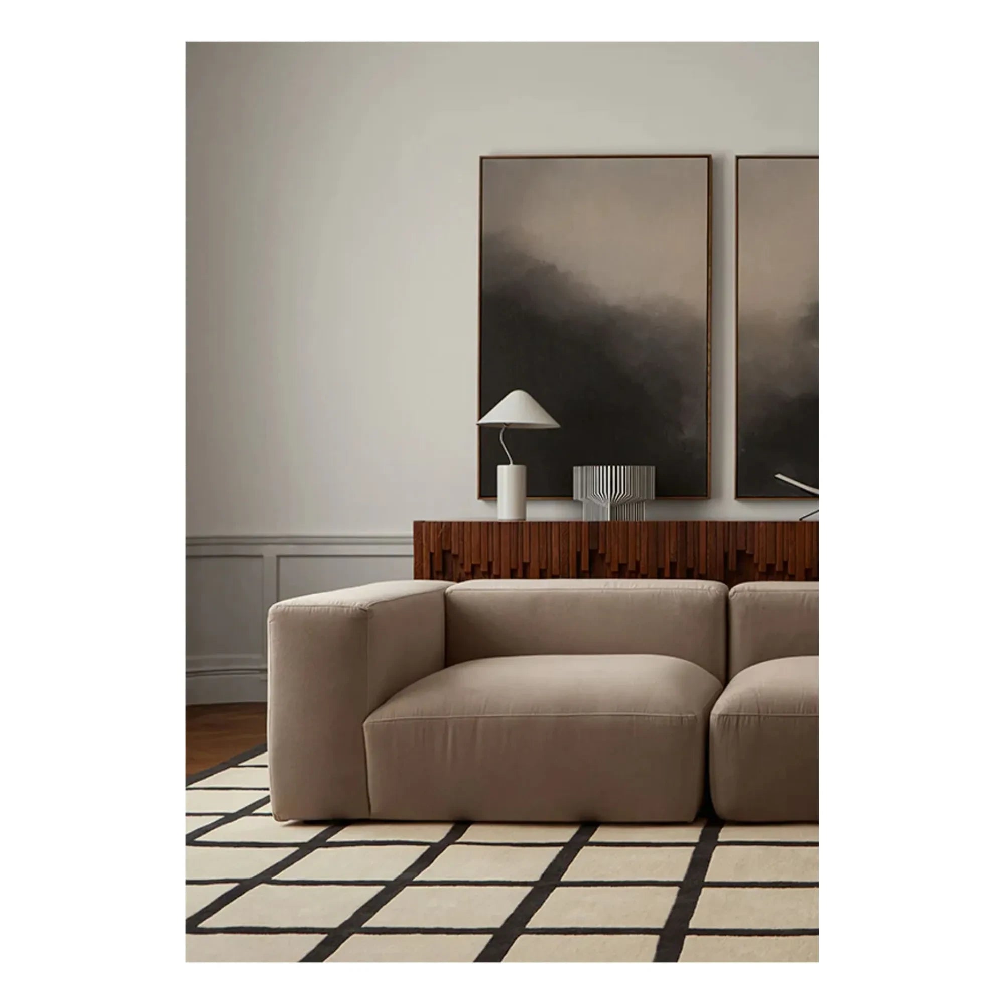 Layered - Avenue Wool Rug | White