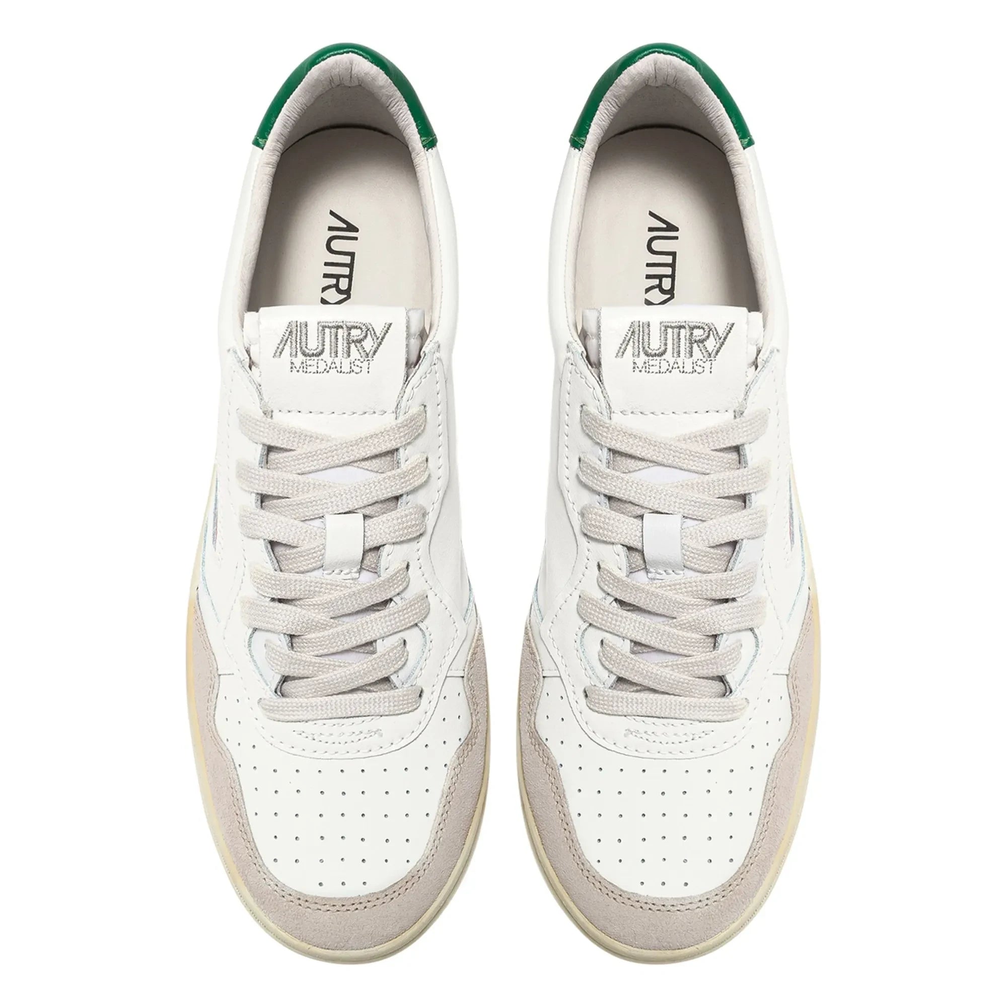 Autry - Medalist Düşük deri ve süet sneakers | Yeşil