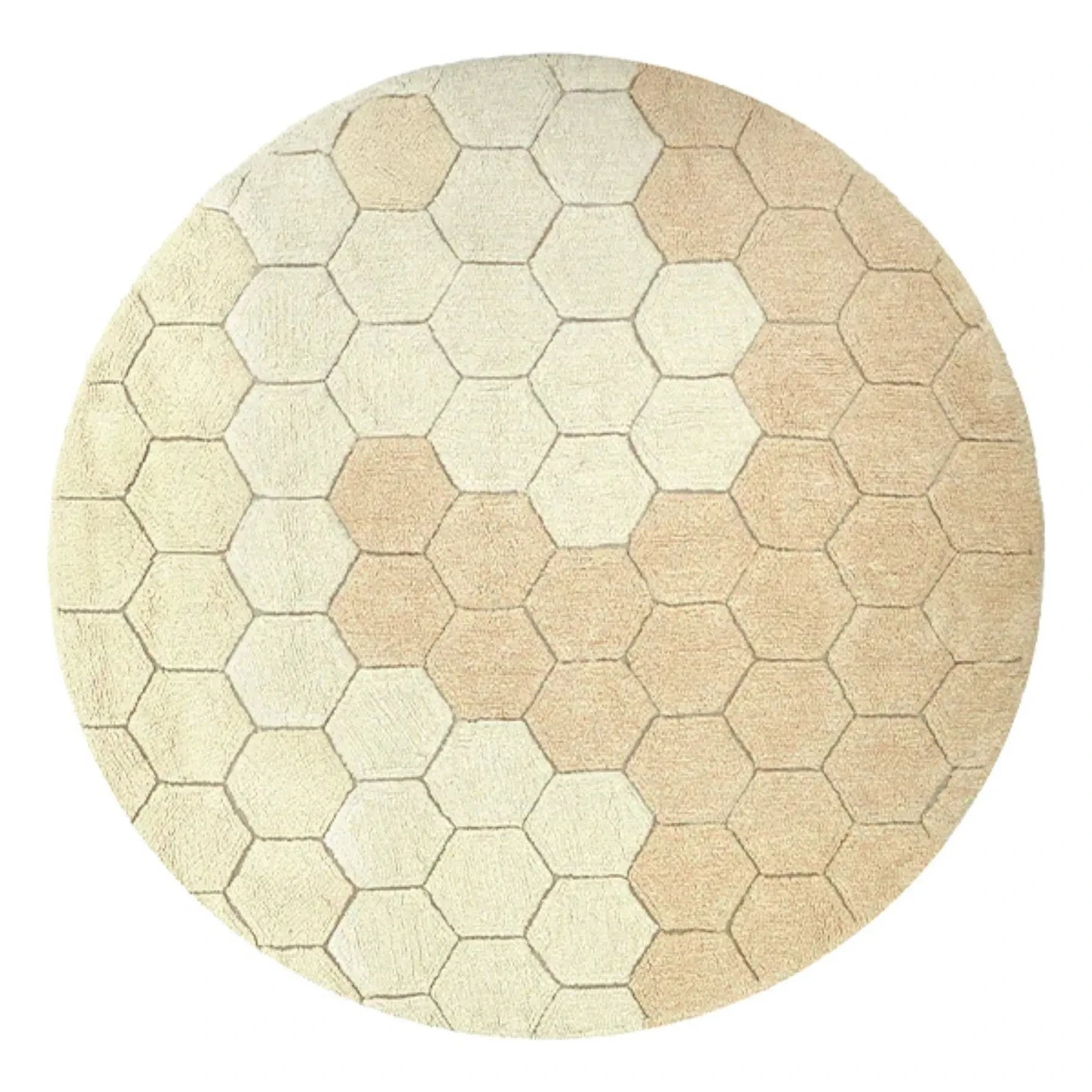 Lorena Canals - Honeycomb Round Rug | Gold Sand