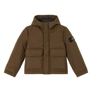 Stone Island - Logo Short Parka | Brown