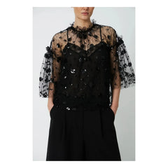 Stella Nova - Sequin Blouse | Black