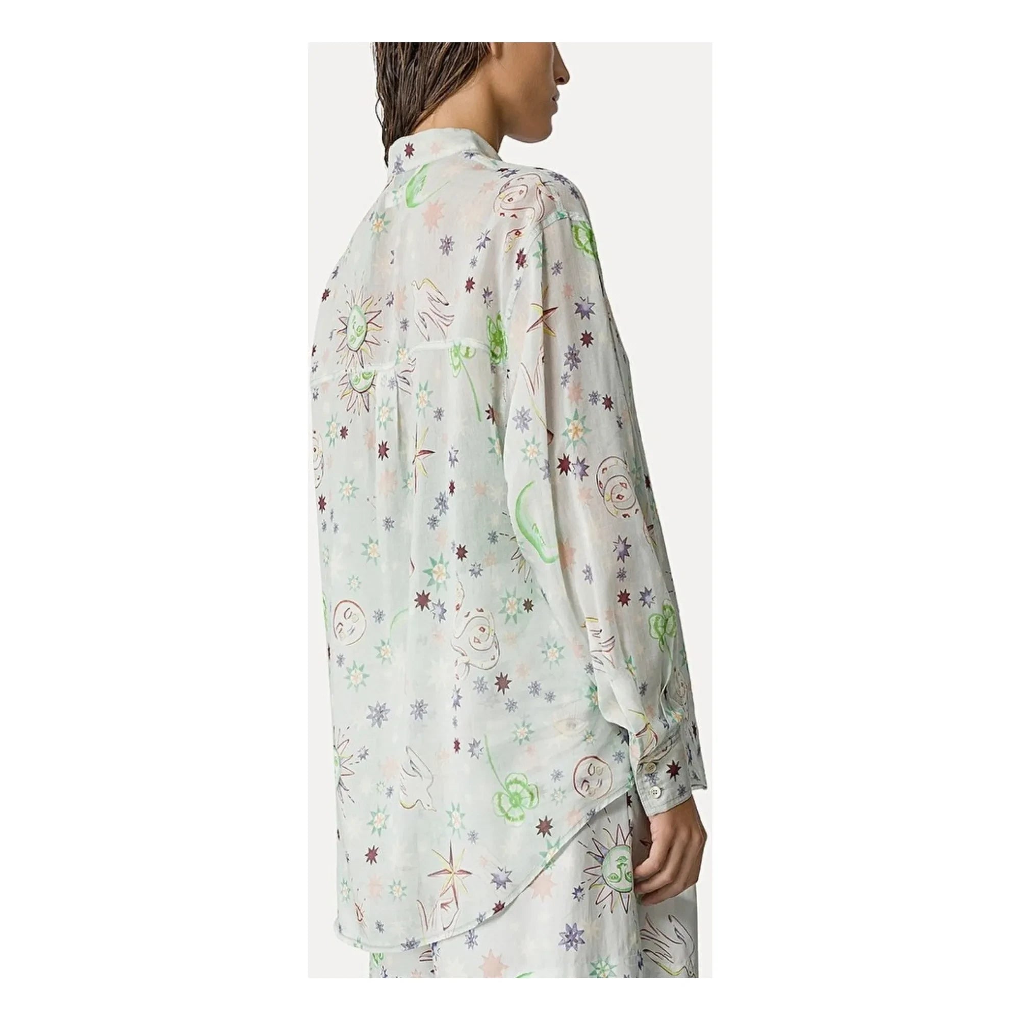 Forte Forte - Love Alchemy" Cotton and Silk Voile Oversized Shirt | Light Blue