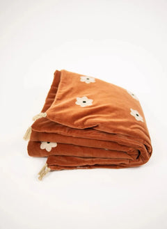 Olsson & Jensen - Daisy Velvet Quilt | Rust