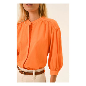 Sacrécoeur - Carla Aurora Poplin Blouse | Orange
