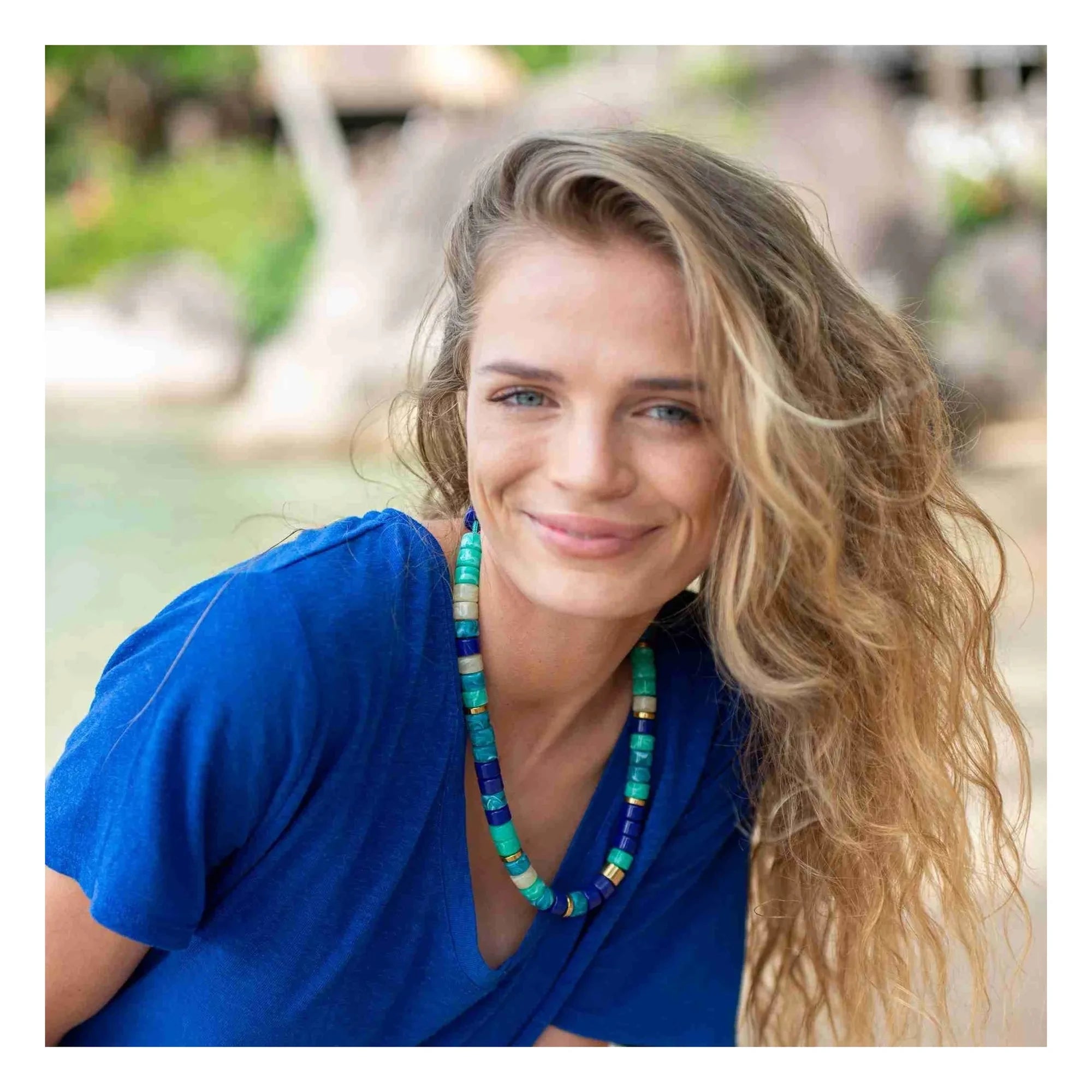 Parabaya - Praia Azul Mix kolye | Azure blue