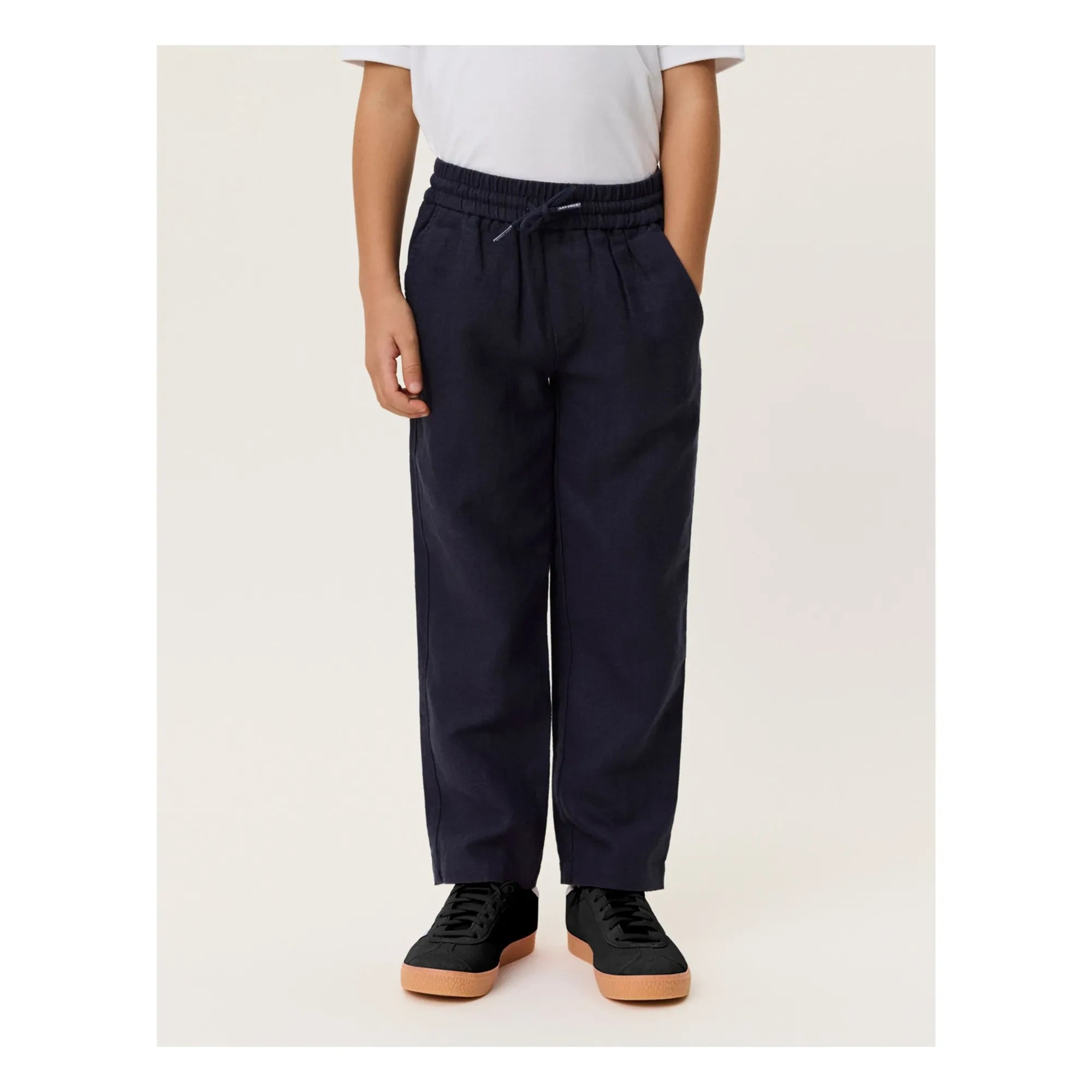 Les Deux - Patrick Linen Trousers | Midnight blue