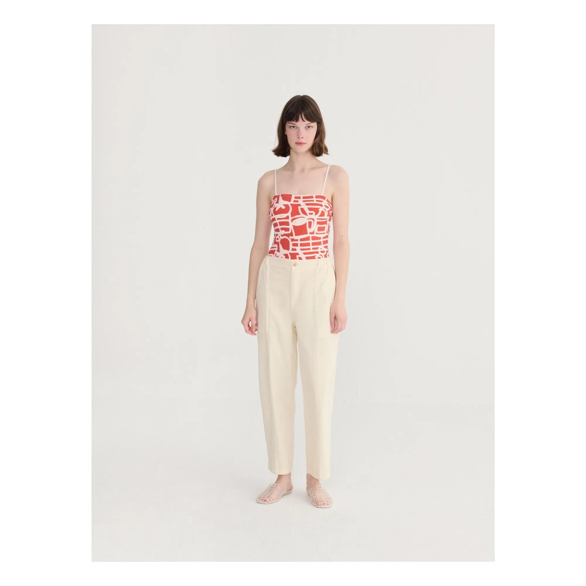 Bobo Choses - Cocoon Organik Pamuk Pantolon | Krem