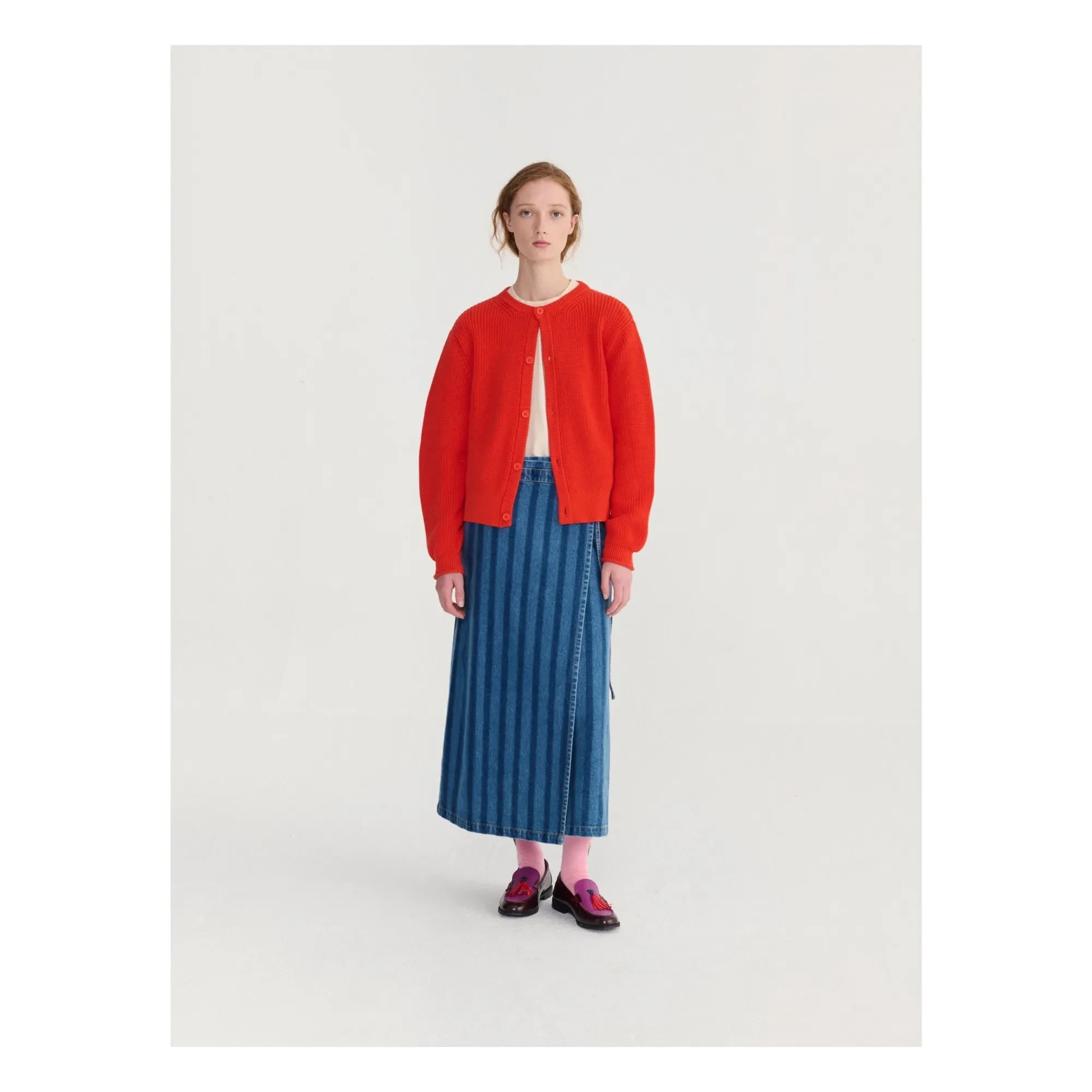 Bobo Choses - Denim organik pamuk etek | Mavi