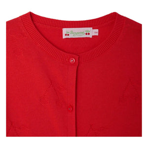 Bonpoint - Lysia Organic Cotton Cardigan | Scarlet Poppy