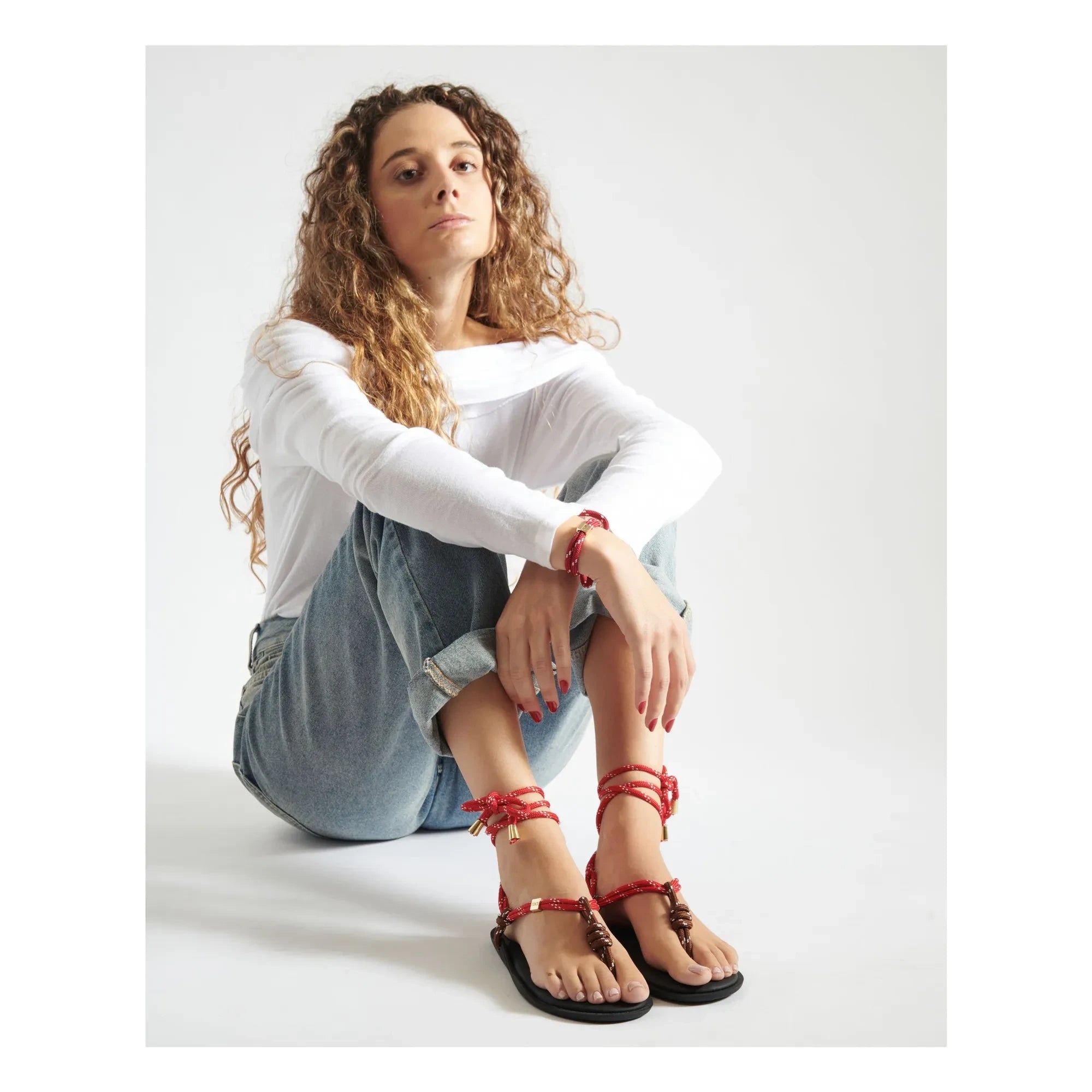 Flòwze - Flò Double Strap Sandals | Red