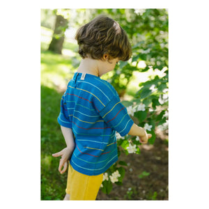 Bayiri - Botanik Striped Organic Cotton T-Shirt | Blue