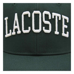 Lacoste - Wordmark Logo Organic Cotton Hat | Green