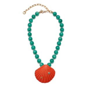 Lizzie Fortunato - Corfu Shell Necklace | Green