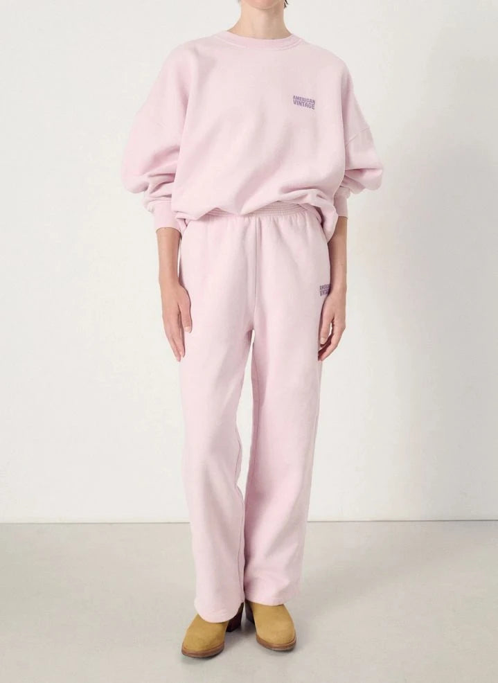 American Vintage - Plizzy Cotton Jogger Pants | Powder Pink