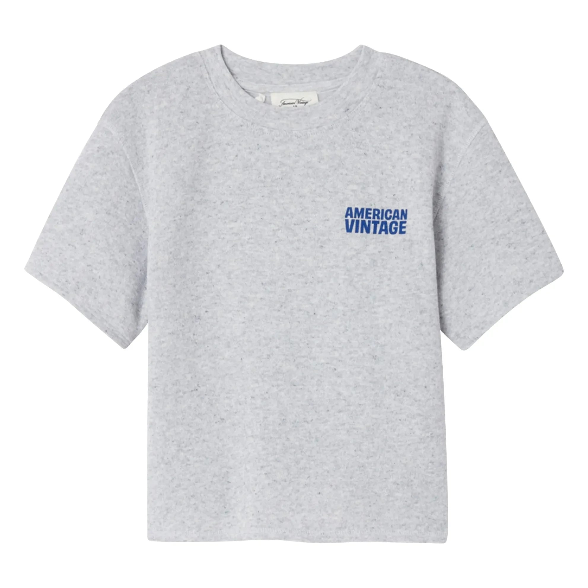 American Vintage - Evona Kısa Kollu Sweat Üst | Melanj Gri