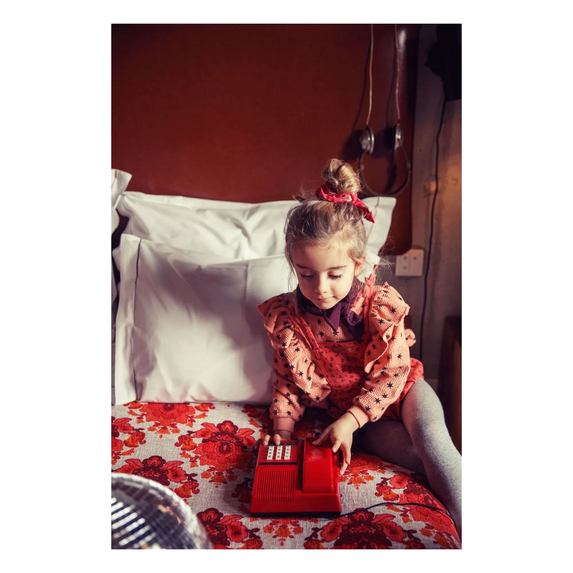 Piupiuchick - Striped Sweatshirt with Stars | Coral
