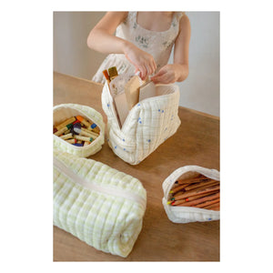 Soft Spot - Organic Cotton Blueberry Cosmetic Bag