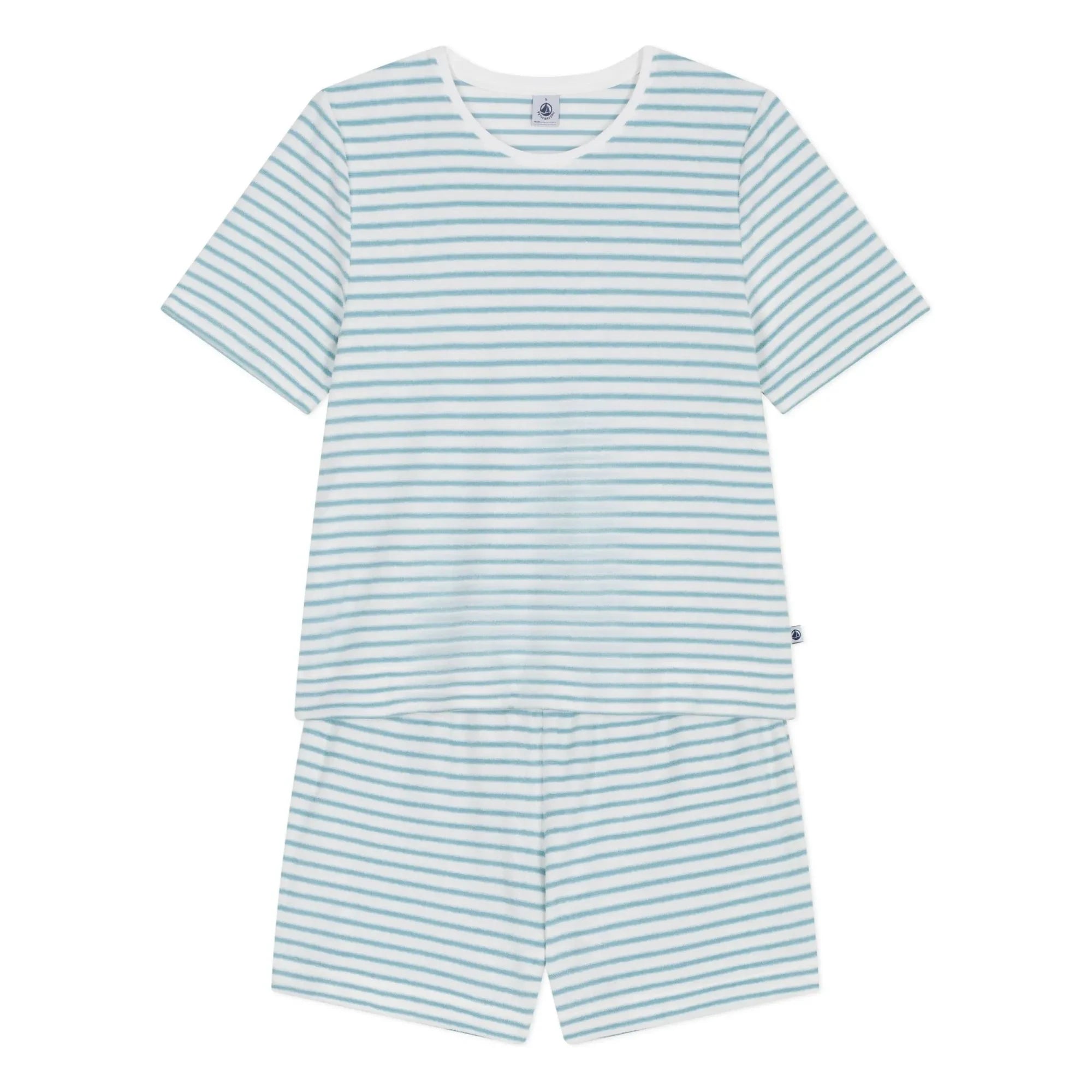 Petit Bateau - Çizgili Havlu Pijama Şortu | Turkuaz