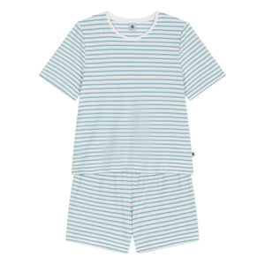 Petit Bateau - Çizgili Havlu Pijama Şortu | Turkuaz
