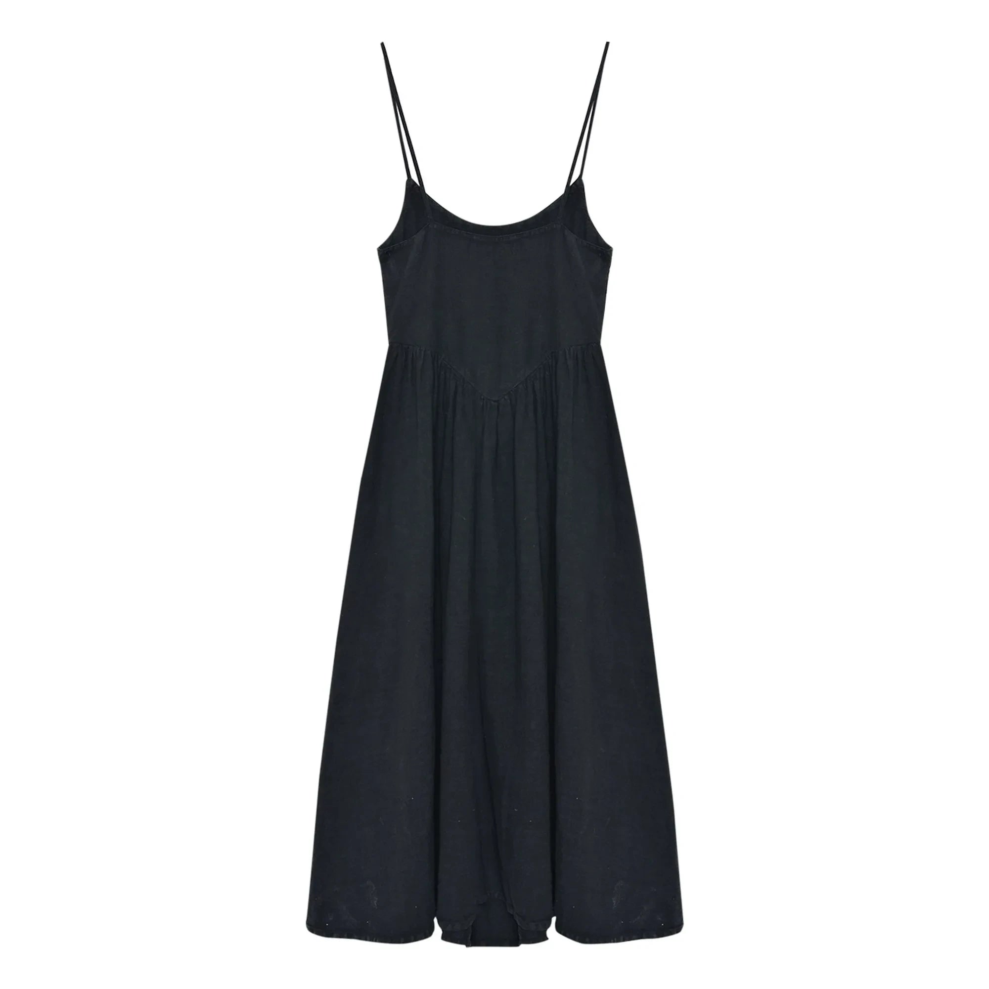 the new society - Lippia Cotton and Linen Dress | Black