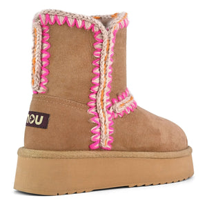 Mou - Norfolk Pompom Boots Sweden | Pink