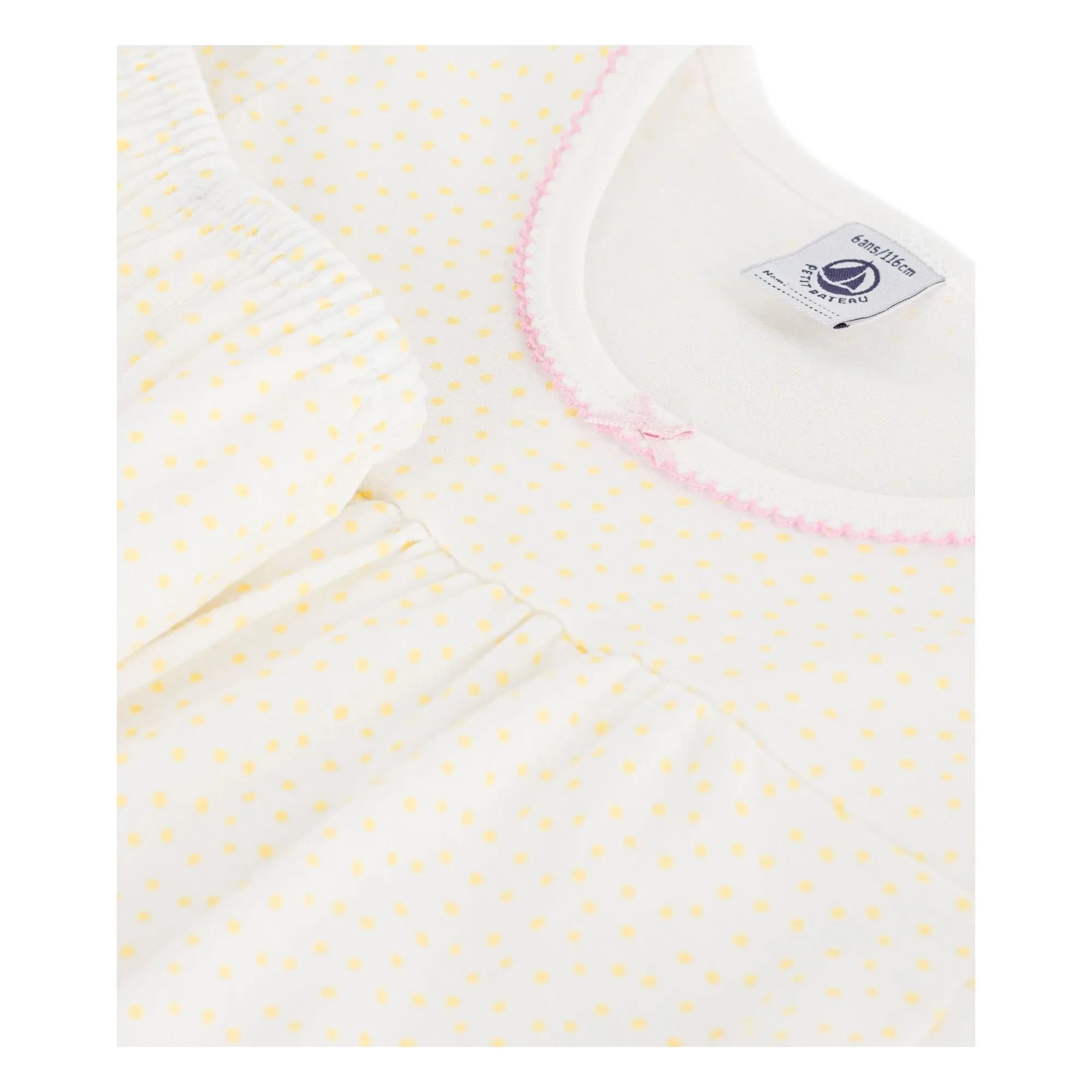 Petit Bateau - Polka Dot Pajama Shorts | White