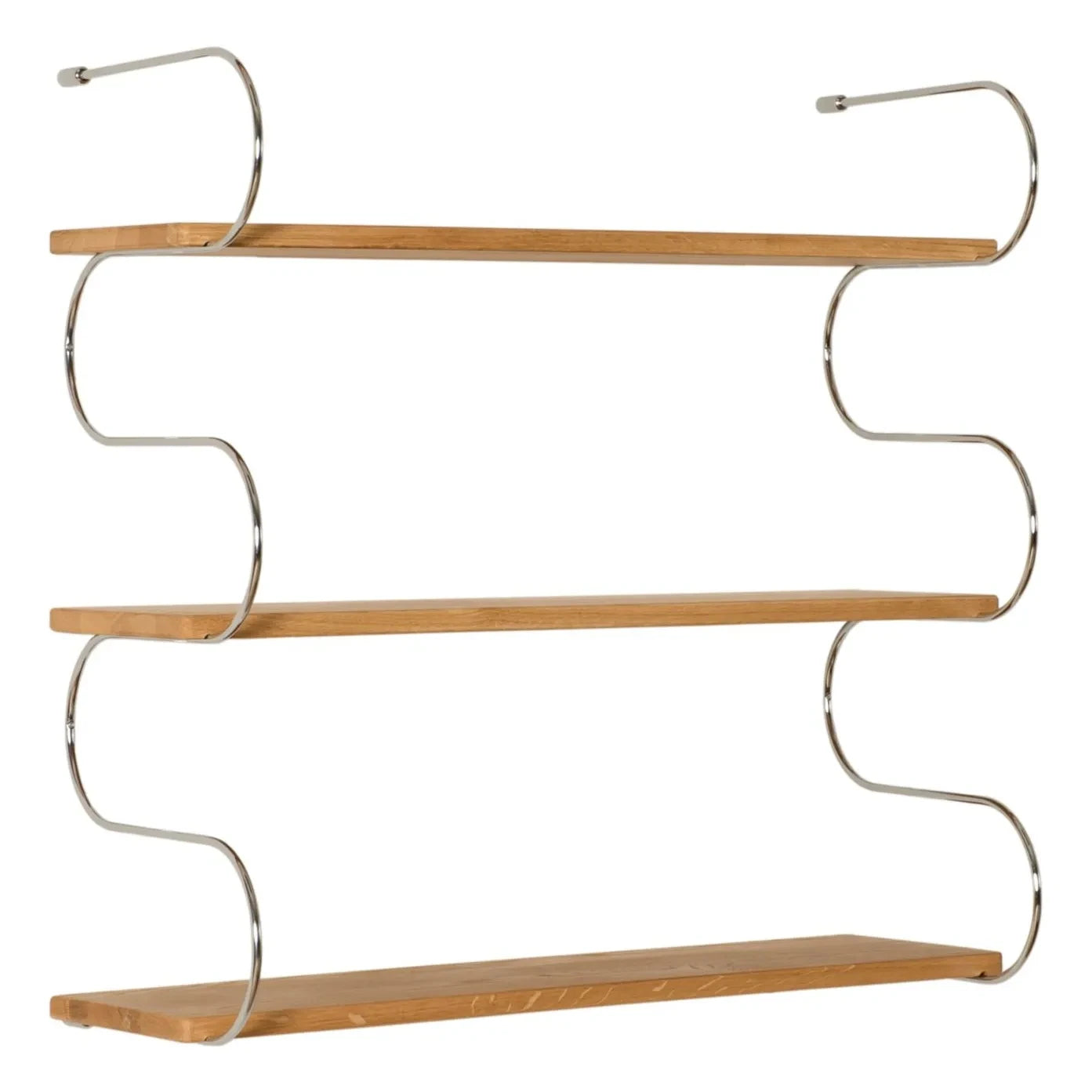 Schneid Studio - Onda Oak Shelf | Chrome