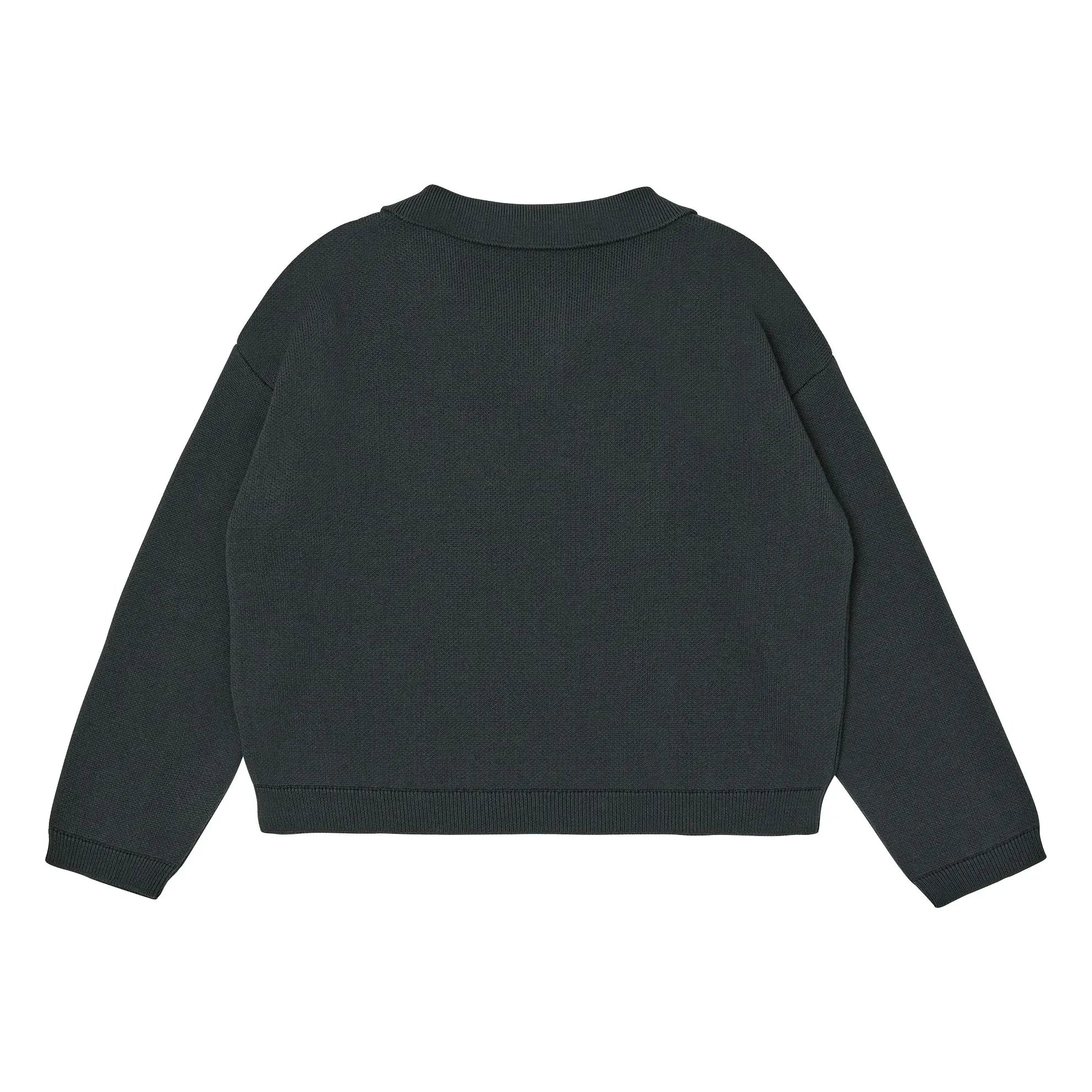 Main Story - Organic Cotton Polo Sweater | Black