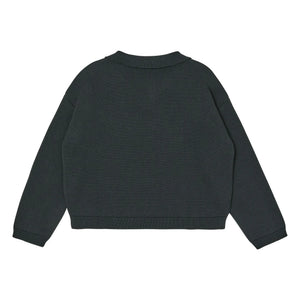 Main Story - Organic Cotton Polo Sweater | Black