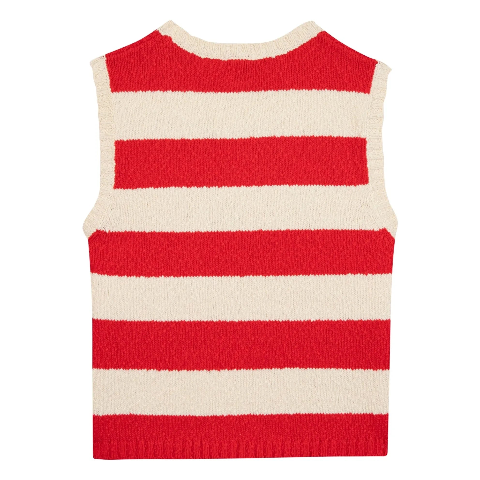 Bonton - Next Mesh Striped Tank Top | Vermillion