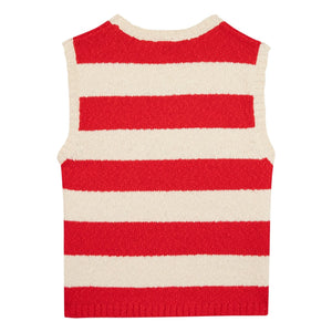 Bonton - Next Mesh Striped Tank Top | Vermillion