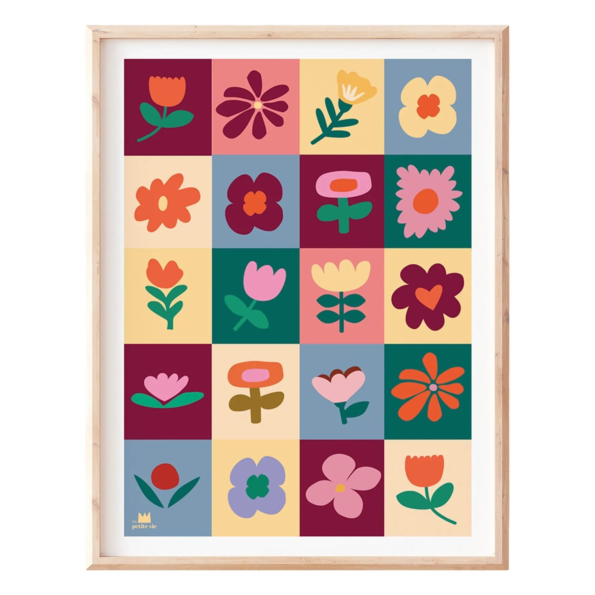 Ma petite vie - Poster Çiçekli Patchwork