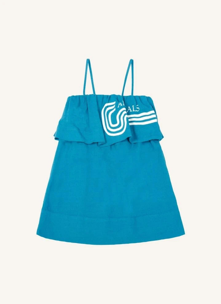 The Animals Observatory - Dover Animal Print Dress | Azure Blue